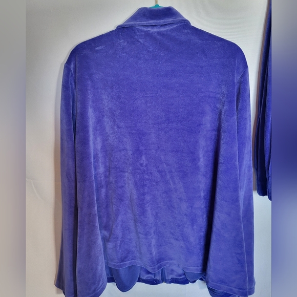 VTG 90s Glitterscope Purple & Rhinestone Valour Tracksuit Womens Plus Size 3x - Picture 5 of 11